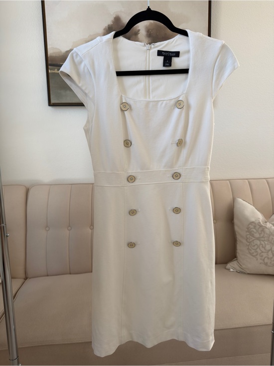 White House Black Market Dresses & Skirts - White House Black Market White Double-Breasted Sheath Dress